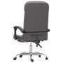Silla de oficina reclinable masaje cuero sintético gris en Sillas de oficina | Comprar online en Foru.es