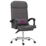 Silla de oficina reclinable masaje cuero sintético gris en Sillas de oficina | Comprar online en Foru.es