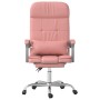 Silla de oficina reclinable masaje cuero sintético rosa en Sillas de oficina | Comprar online en Foru.es