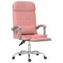 Silla de oficina reclinable masaje cuero sintético rosa en Sillas de oficina | Comprar online en Foru.es