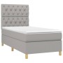 Cama box spring colchón y luces LED tela gris claro 80x200 cm de vidaXL, Camas y somieres - Ref: Foro24-3135629, Precio: 328,...