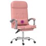 Silla de oficina reclinable masaje cuero sintético rosa en Sillas de oficina | Comprar online en Foru.es