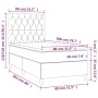 Cama box spring colchón y luces LED tela gris claro 80x200 cm de vidaXL, Camas y somieres - Ref: Foro24-3135629, Precio: 328,...