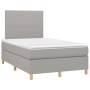 Cama box spring con colchón tela y LED gris claro 120x200 cm de vidaXL, Camas y somieres - Ref: Foro24-3135261, Precio: 414,2...