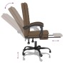 Silla de oficina reclinable de tela marrón en Sillas de oficina | Comprar online en Foru.es