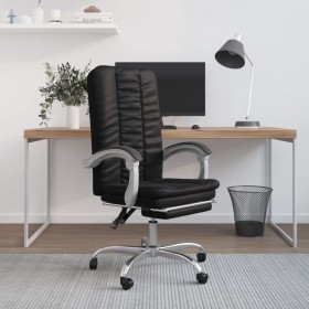 Silla de oficina reclinable cuero sintético negro en Sillas de oficina | Comprar online en Foru.es