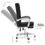 Silla de oficina reclinable cuero sintético negro en Sillas de oficina | Comprar online en Foru.es