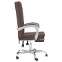 Silla de oficina reclinable cuero sintético marrón en Sillas de oficina | Comprar online en Foru.es