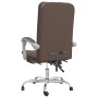 Silla de oficina reclinable cuero sintético marrón en Sillas de oficina | Comprar online en Foru.es