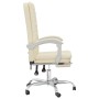 Silla de oficina reclinable cuero sintético crema en Sillas de oficina | Comprar online en Foru.es