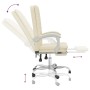 Silla de oficina reclinable cuero sintético crema en Sillas de oficina | Comprar online en Foru.es