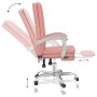 Silla de oficina reclinable cuero sintético rosa en Sillas de oficina | Comprar online en Foru.es