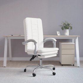 Silla de oficina reclinable cuero sintético blanco en Sillas de oficina | Comprar online en Foru.es