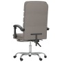 Silla de oficina reclinable con masaje tela gris taupé en Sillas de oficina | Comprar online en Foru.es