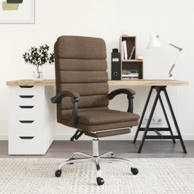Silla de oficina reclinable con masaje de tela marrón en Sillas de oficina | Comprar online en Foru.es