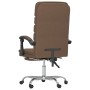 Silla de oficina reclinable con masaje de tela marrón en Sillas de oficina | Comprar online en Foru.es
