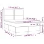 Box spring bed mattress and LED lights dark gray fabric 140x190 cm by vidaXL, Beds and slatted bases - Ref: Foro24-3134790, P...