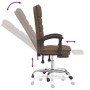 Silla de oficina reclinable con masaje de tela marrón en Sillas de oficina | Comprar online en Foru.es