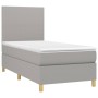 Cama box spring colchón y luces LED tela gris claro 80x200 cm de vidaXL, Camas y somieres - Ref: Foro24-3135229, Precio: 312,...