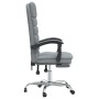 Silla de oficina reclinable con masaje de tela gris claro en Sillas de oficina | Comprar online en Foru.es