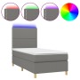 Cama box spring colchón y luces LED tela gris oscuro 80x200 cm de vidaXL, Camas y somieres - Ref: Foro24-3135310, Precio: 321...