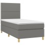Cama box spring colchón y luces LED tela gris oscuro 80x200 cm de vidaXL, Camas y somieres - Ref: Foro24-3135310, Precio: 321...