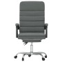 Silla de oficina reclinable con masaje de tela gris oscuro en Sillas de oficina | Comprar online en Foru.es
