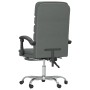 Silla de oficina reclinable con masaje de tela gris oscuro en Sillas de oficina | Comprar online en Foru.es