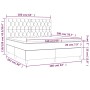 Cama box spring colchón y luces LED tela gris claro 160x200 cm de vidaXL, Camas y somieres - Ref: Foro24-3135685, Precio: 582...