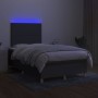 Cama box spring con colchón y LED tela gris oscuro 120x200 cm de vidaXL, Camas y somieres - Ref: Foro24-3135342, Precio: 393,...