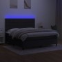 Cama box spring colchón y luces LED tela negro 180x200 cm de vidaXL, Camas y somieres - Ref: Foro24-3134895, Precio: 623,46 €...