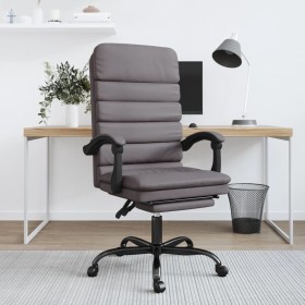 Silla de oficina reclinable masaje cuero sintético gris en Sillas de oficina | Comprar online en Foru.es