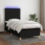 Cama box spring colchón y luces LED tela negro 80x200 cm de vidaXL, Camas y somieres - Ref: Foro24-3135631, Precio: 313,44 €,...