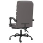 Silla de oficina reclinable masaje cuero sintético gris en Sillas de oficina | Comprar online en Foru.es