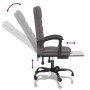 Silla de oficina reclinable masaje cuero sintético gris en Sillas de oficina | Comprar online en Foru.es
