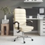 Silla de oficina reclinable masaje cuero sintético color crema en Sillas de oficina | Comprar online en Foru.es