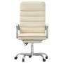 Silla de oficina reclinable masaje cuero sintético color crema en Sillas de oficina | Comprar online en Foru.es