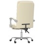 Silla de oficina reclinable masaje cuero sintético color crema en Sillas de oficina | Comprar online en Foru.es