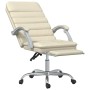 Silla de oficina reclinable masaje cuero sintético color crema en Sillas de oficina | Comprar online en Foru.es