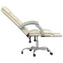 Silla de oficina reclinable masaje cuero sintético color crema en Sillas de oficina | Comprar online en Foru.es