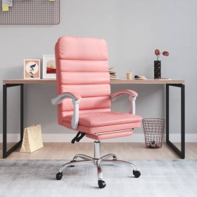 Silla de oficina reclinable masaje cuero sintético rosa en Sillas de oficina | Comprar online en Foru.es