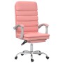 Silla de oficina reclinable masaje cuero sintético rosa en Sillas de oficina | Comprar online en Foru.es