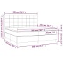 Cama box spring colchón y luces LED tela gris claro 200x200 cm de vidaXL, Camas y somieres - Ref: Foro24-3135462, Precio: 638...