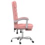 Silla de oficina reclinable masaje cuero sintético rosa en Sillas de oficina | Comprar online en Foru.es