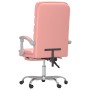 Silla de oficina reclinable masaje cuero sintético rosa en Sillas de oficina | Comprar online en Foru.es