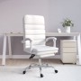 Silla de oficina reclinable masaje cuero sintético blanco en Sillas de oficina | Comprar online en Foru.es