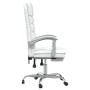 Silla de oficina reclinable masaje cuero sintético blanco en Sillas de oficina | Comprar online en Foru.es