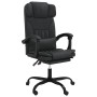 Silla de oficina reclinable cuero sintético negro en Sillas de oficina | Comprar online en Foru.es