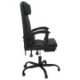 Silla de oficina reclinable cuero sintético negro en Sillas de oficina | Comprar online en Foru.es