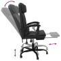 Silla de oficina reclinable cuero sintético negro en Sillas de oficina | Comprar online en Foru.es
